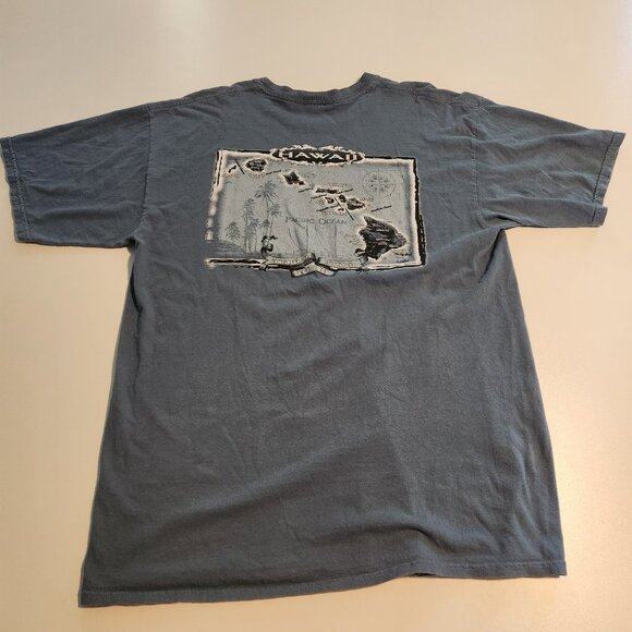 Hawaii T-Shirt Blue Hawaiian Islands Print Colorwash Tees Mens Size XL EUC - Picture 3 of 9